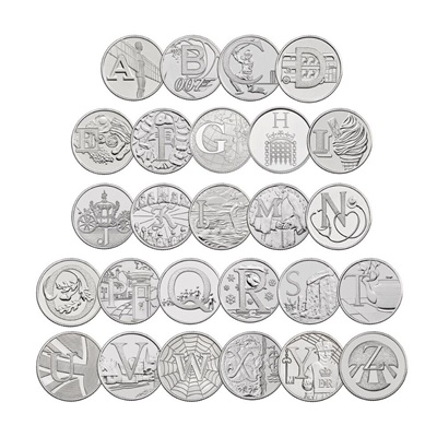 2018 Full Set Uncirculated A-Z 10p Coins and Medal